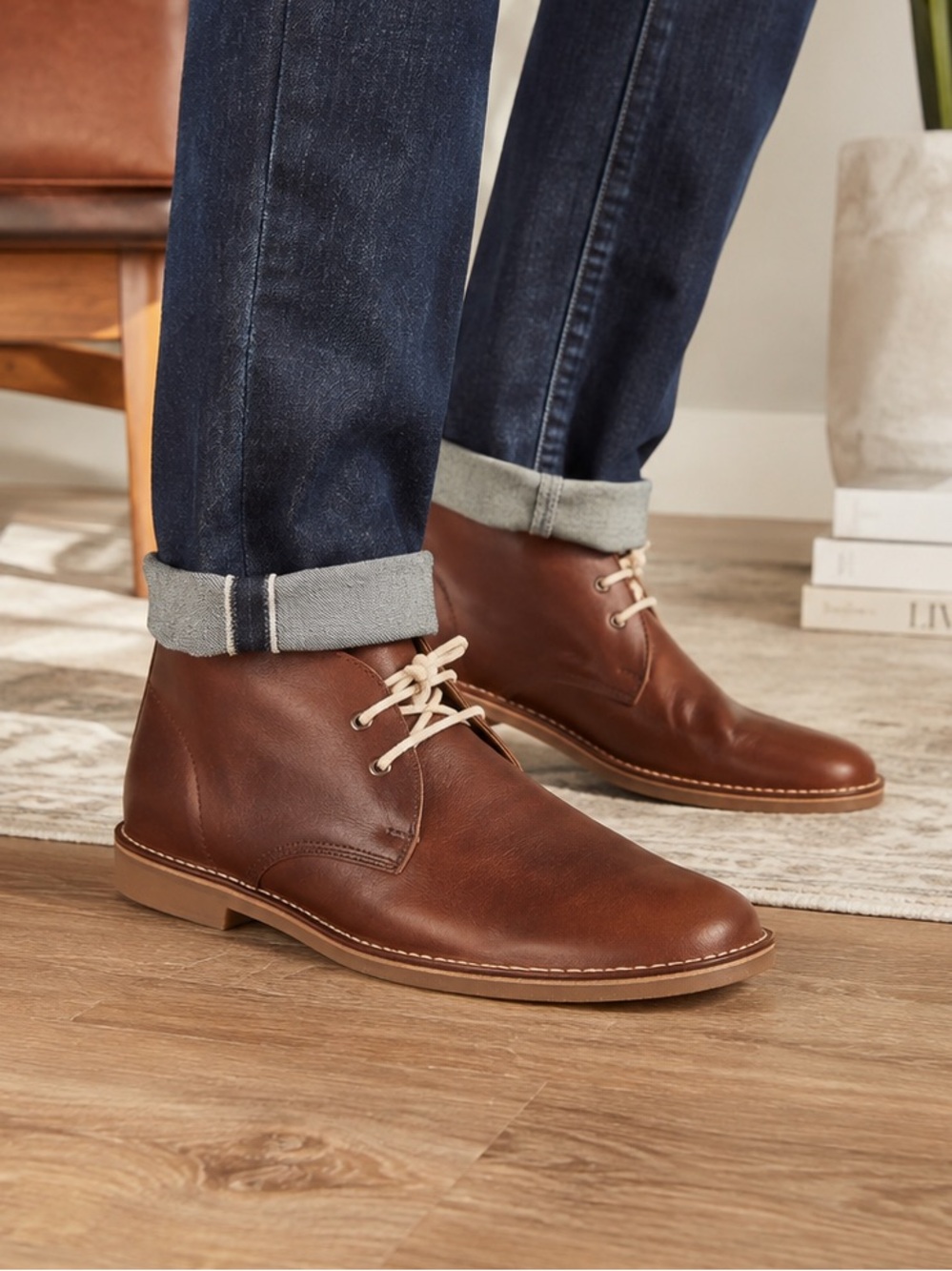 Michael Shannon by Clarks Radford Vibe Chukka Boots Men’s 11 Dark Tan Leather